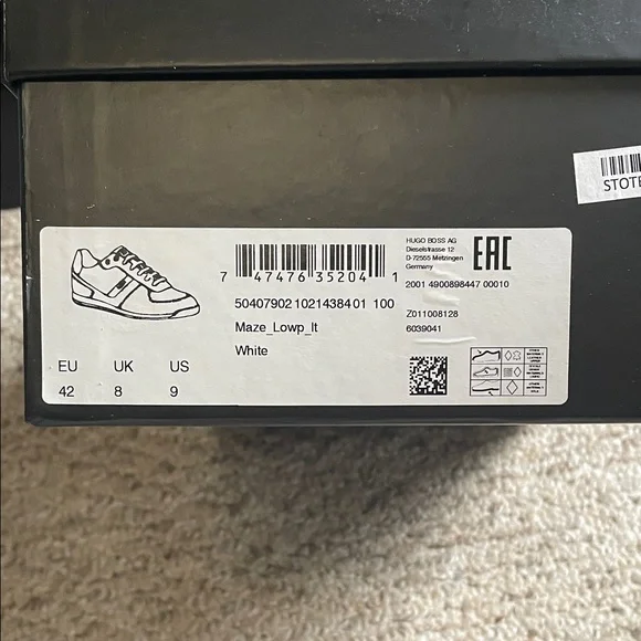 Hugo BOSS brand new Ivory Men's Sneakers size US 9 - Picture 10 of 10